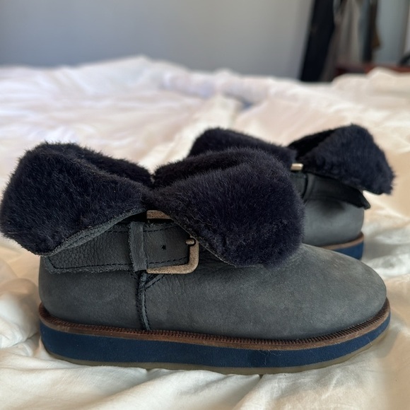 Zara Baby Navy Blue Leather Boots - Picture 5 of 6